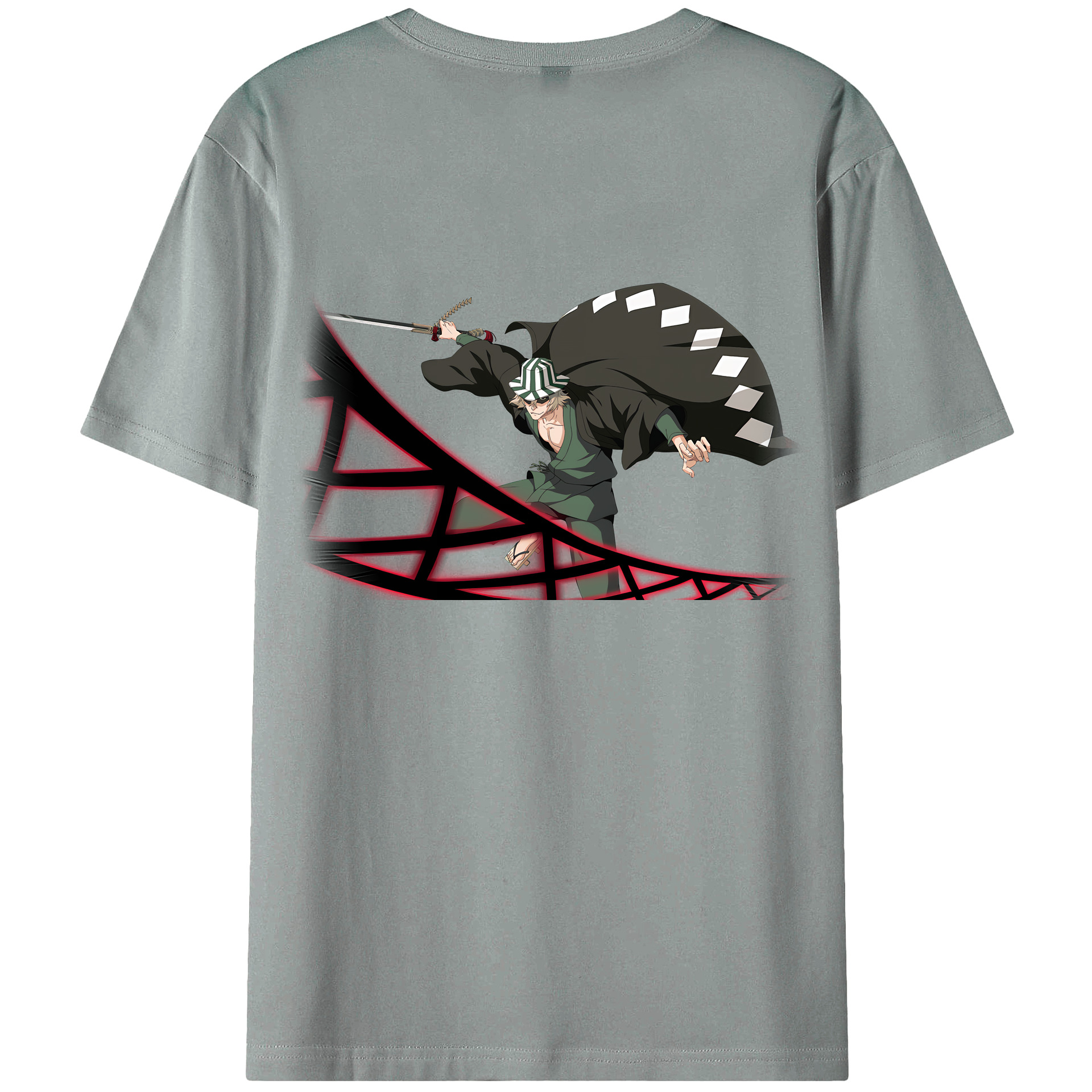 （画像用） "ブリーチ 浦原 喜助（うらはら きすけ） BLEACH Urahara Kisuke " 綿100％ メンズ半袖Tシャツ（バックプリント） 通気性